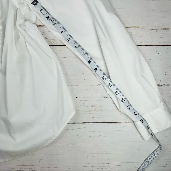 Apostrophe Ruffle Button-Down Top 18 - Picture 8 of 9